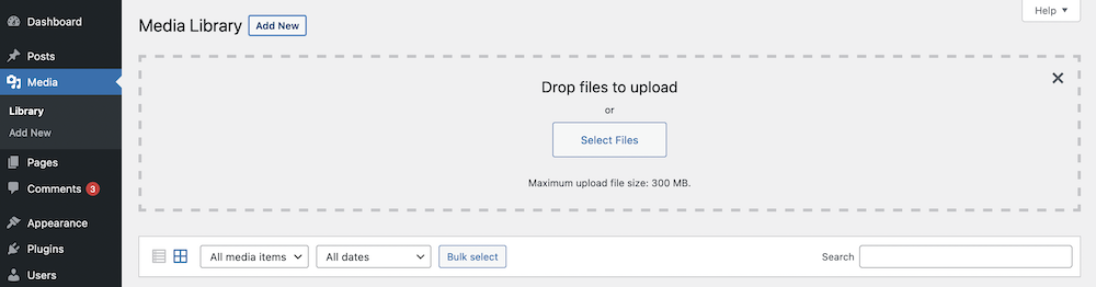 Uploading a PDF file to WordPress.