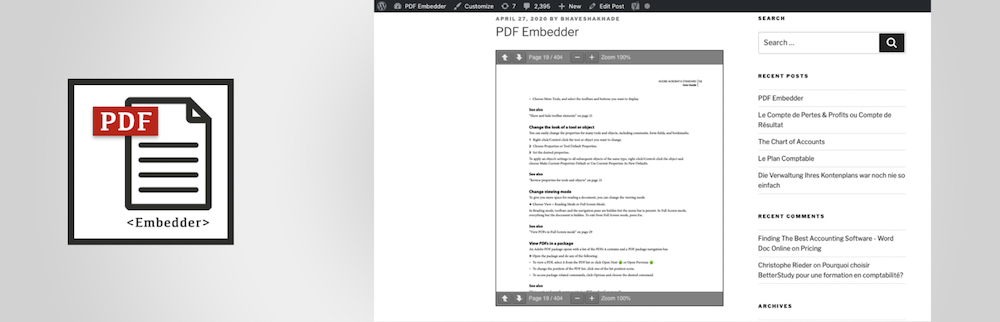 The PDF Embedder plugin.
